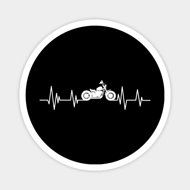 Biker Heartbeat,rider Heartbeat Motorcycle Grandpa Magnet by mezy